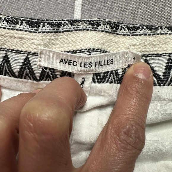 ❌SOLD❌Avec Les Filles Patterned Moto Skirt Aztec Geometric Print Sz 4 MSRP $58 - Picture 3 of 7